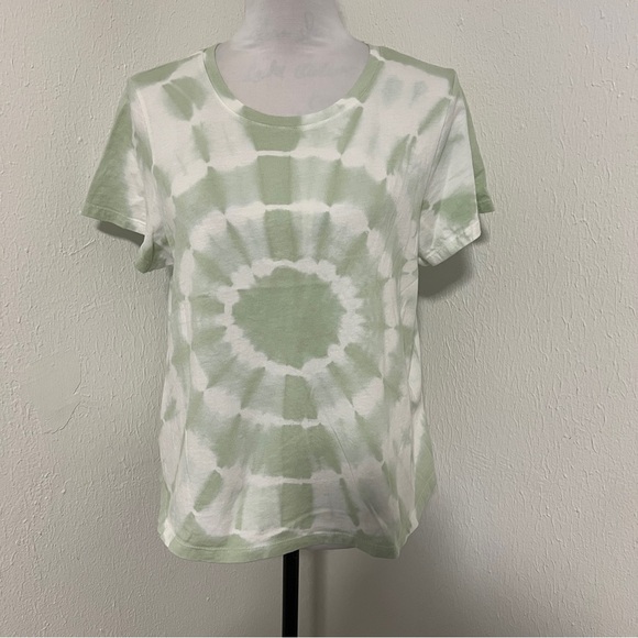 Madewell Women’s Large (Re)sourced Cotton Swing Crop Tee in Tie-Dye Cotton EUC - Picture 2 of 5